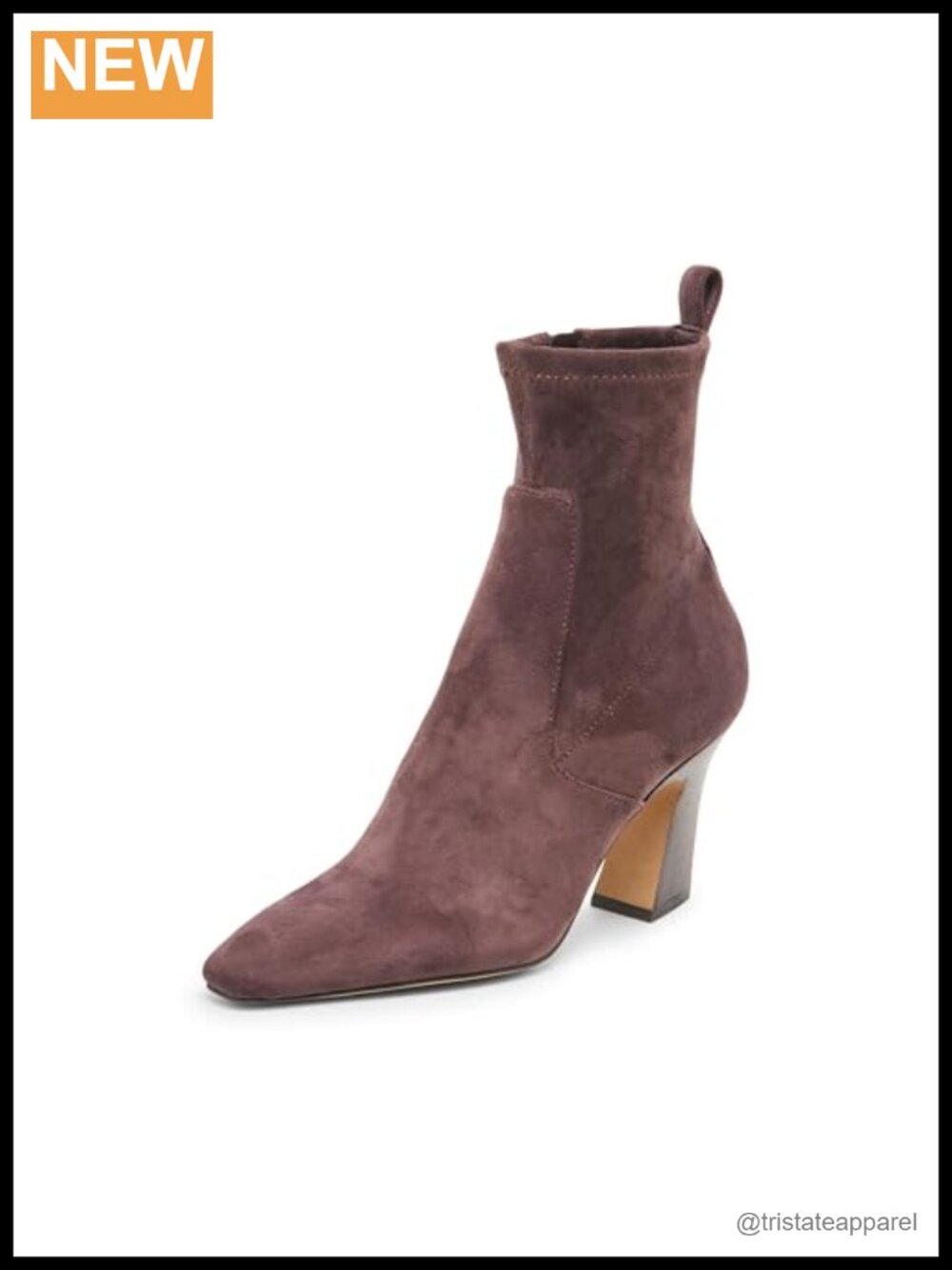Dolce Vita Linzey Ankle Bootie Stiletto Heel Pull-On Suede